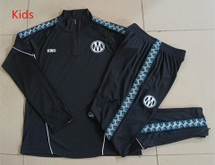 26-27 Olympique de Marseille Black Kids/Youth Soccer Tracksuit-815