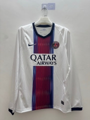 (S-4XL) 26-27 Paris SG Away White LS Thailand Soccer Jersey AAA-9268