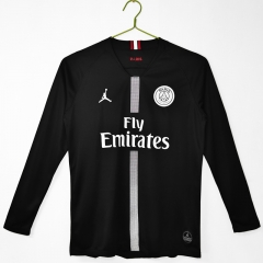 Retro Version 18-19 Paris SG 2nd Away Black LS Thailand Soccer Jersey AAA-C1046