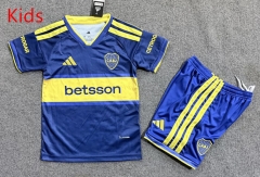 26-27 Boca Juniors Home Blue Kids/Youth Soccer Uniform-6748