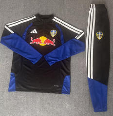 26-27 Leeds United Black Thailand Soccer Tracksuit-4692