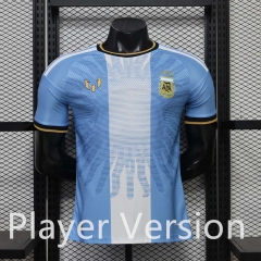 (S-3XL) Player Version 26-27 Messi Special Version Argentina Blue&White Thailand Soccer Jersey AAA-888