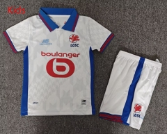 26-27 Lille Away White Kid/Youth Soccer Uniform-7809