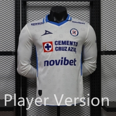 (S-4XL) Player Version 26-27 Cruz Azul Away White LS Thailand Soccer Jersey AAA-888
