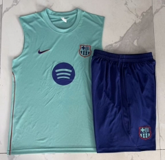 26-27 Barcelona Light Green Thailand Soccer Vest Tracksuit-815