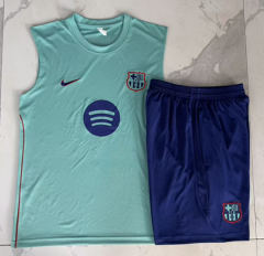26-27 Barcelona Light Green Thailand Soccer Vest Tracksuit-815