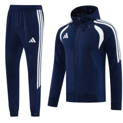 Adidas Royal Blue Thailand Soccer Jacket Uniform With Hat-LH