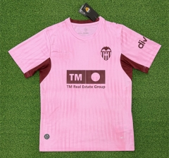(S-4XL) 26-27 Valencia 2nd Away Pink Thailand Soccer Jersey AAA-403