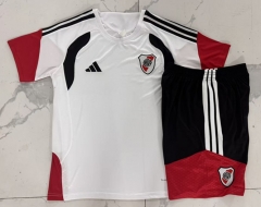 26-27 River Plate White Short-sleeved Thailand Soccer Tracksuit-815