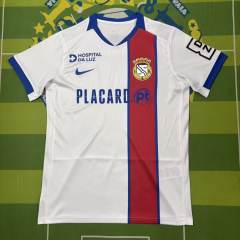 (S-4XL) 26-27 F.C. Alverca Away White Thailand Soccer Jersey AAA-5303