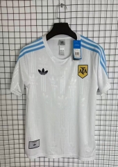 (S-4XL) 26-27 Special Jacquard Version Argentina White Thailand Soccer Jersey AAA-0009
