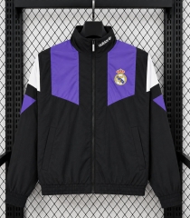 26-27 Real Madrid Black&Purple Thailand Trench Coat-1020