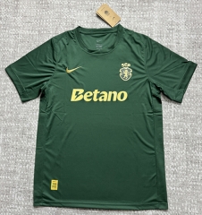 (S-4XL) 26-27 120th Anniversary Sporting Lisbon Clube de Portugal Green Thailand Soccer Jersey AAA-4506