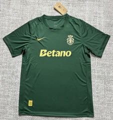(S-4XL) 26-27 120th Anniversary Sporting Lisbon Clube de Portugal Green Thailand Soccer Jersey AAA-4506