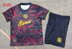 26-27 Special Version Barcelona Red Kids/Youth Soccer Uniform-9484