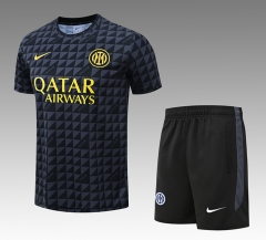 26-27 Inter Milan Black Thailand Training Soccer Uniform-418