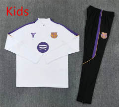 26-27 Joint Version Barcelona White Kids/Youth Soccer Tracksuit -2315