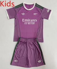 26-27 Arsenal Goalkeeper Purple Kids/Youth Soccer Uniform-AY