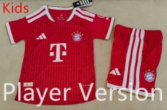 Player Version 26-27 Bayern München Home Red Kids/Youth Soccer Uniform-1794