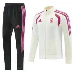 26-27 Real Madrid Beige Thailand Soccer Jacket Uniform-LH