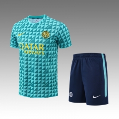 26-27 Inter Milan Green Thailand Training Soccer Uniform-418