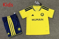 26-27 Al-Nassr FC Home Yellow Kids/Youth Soccer Uniform-9484