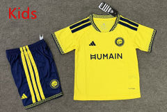 26-27 Al-Nassr FC Home Yellow Kids/Youth Soccer Uniform-9484