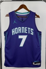 2023 Jordan Charlotte Hornets Purple #7 NBA Jersey-311