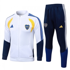 26-27 Boca Juniors White Thailand Soccer Jacket Uniform-815