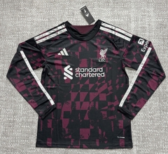 (S-4XL) 26-27 Liverpool 2nd Away Red&Black LS Thailand Soccer Jersey AAA-4506