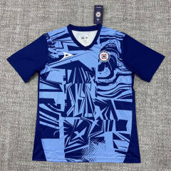 (S-4XL) 26-27 Cruz Azul Blue Thailand Training Soccer Jersey AAA-6723