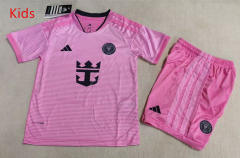 26-27 Inter Miami CF Home Pink Kids/Youth Soccer Uniform-1794