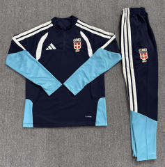 26-27 Como Royal Blue Thailand Soccer Tracksuit-4692