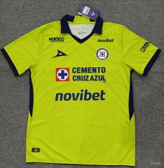 (S-4XL) 26-27 Cruz Azul Goalkeeper Fluorescent Green Thailand Soccer Jersey AAA-5378