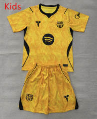 26-27 Special Version Barcelona Goalkeeper Yellow Kids/Youth Soccer Uniform-AY