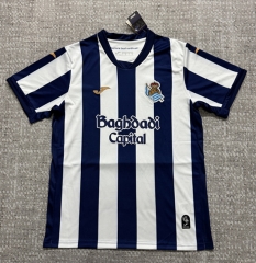 (S-4XL) 26-27 Real Sociedad Home Blue&White Thailand Soccer Jersey AAA-4506