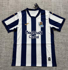 (S-4XL) 26-27 Real Sociedad Home Blue&White Thailand Soccer Jersey AAA-4506