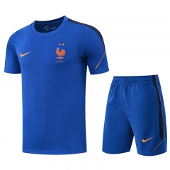 26-27 France Blue Thailand Training Soccer Uniform-418