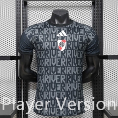 Player Version 26-27 River Plate Black&Grey Thailand Training Soccer Jersey AAA-888