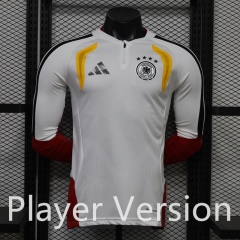 (S-3XL) Player Version 26-27 Germany White LS Tracksuit Top-888