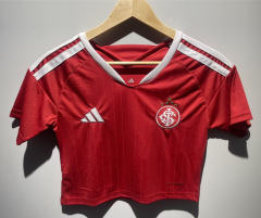 26-27 Brazil SC Internacional Home Red Women Navel Revealing Style Soccer Jersey-6400