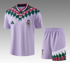 26-27 Retro Version Real Madrid Light Purple Thailand Soccer Training Uniform-418