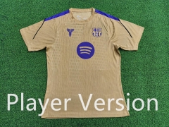 (S-3XL) Player Version 26-27 Barcelona Yellow Thailand Soccer Training Jersey AAA-9926