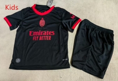 26-27 AC Milan 2nd Away Black Kids/Youth Soccer Uniform-1794