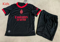 26-27 AC Milan 2nd Away Black Kids/Youth Soccer Uniform-1794