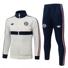26-27 Bayern München Beige&Royal Blue Thailand Soccer Jacket Uniform-815