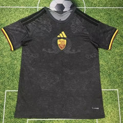 (S-4XL) 26-27 Roma 2nd Away Black Thailand Soccer Jersey AAA-2315