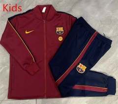 26-27 Barcelona Maroon Kids/Youth Soccer Jacket Uniform-815