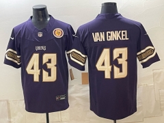 (Logo 3) Minnesota Vikings 5 Generations Purple #43 NFL Jersey-0840