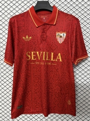 (S-4XL) 26-27 Street Style Sevilla Red Thailand Soccer Jersey AAA-2044